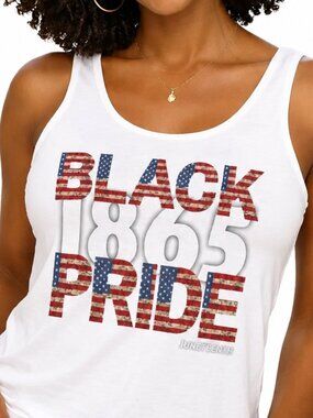 NWT medium white tank top. Juneteenth shirt. U.S. History. Freedman. Summer top
